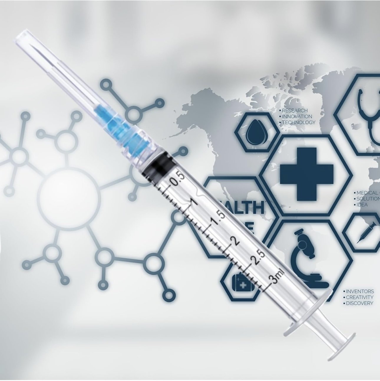 55F3C594-77F9-47DF-B94C-248FE1AF2418 Mixing Syringe 23G 3ML Luer Lock - Image 1